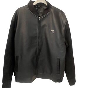 NWT FERRARI F COLLECTION black leather and suede jacket ITALY Mens XXXL